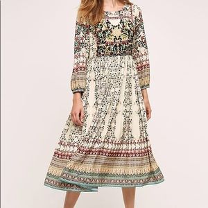 NEW Anthropologie Far Fields Midi Dress Size 4
